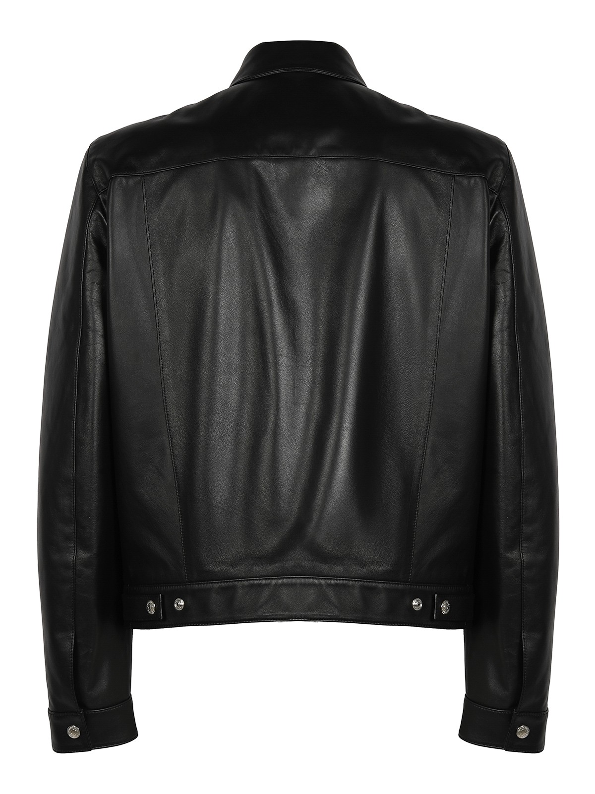 Shop Dsquared2 Leather Jacket With Button Fastening In Negro