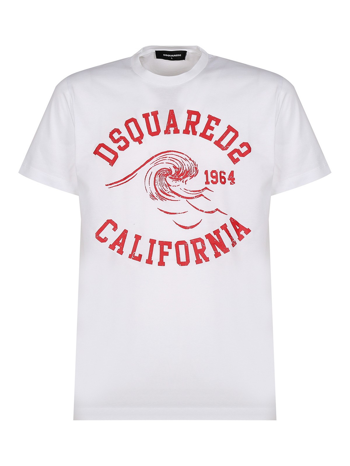 Dsquared2 Cotton T-shirt With Front Logo In White