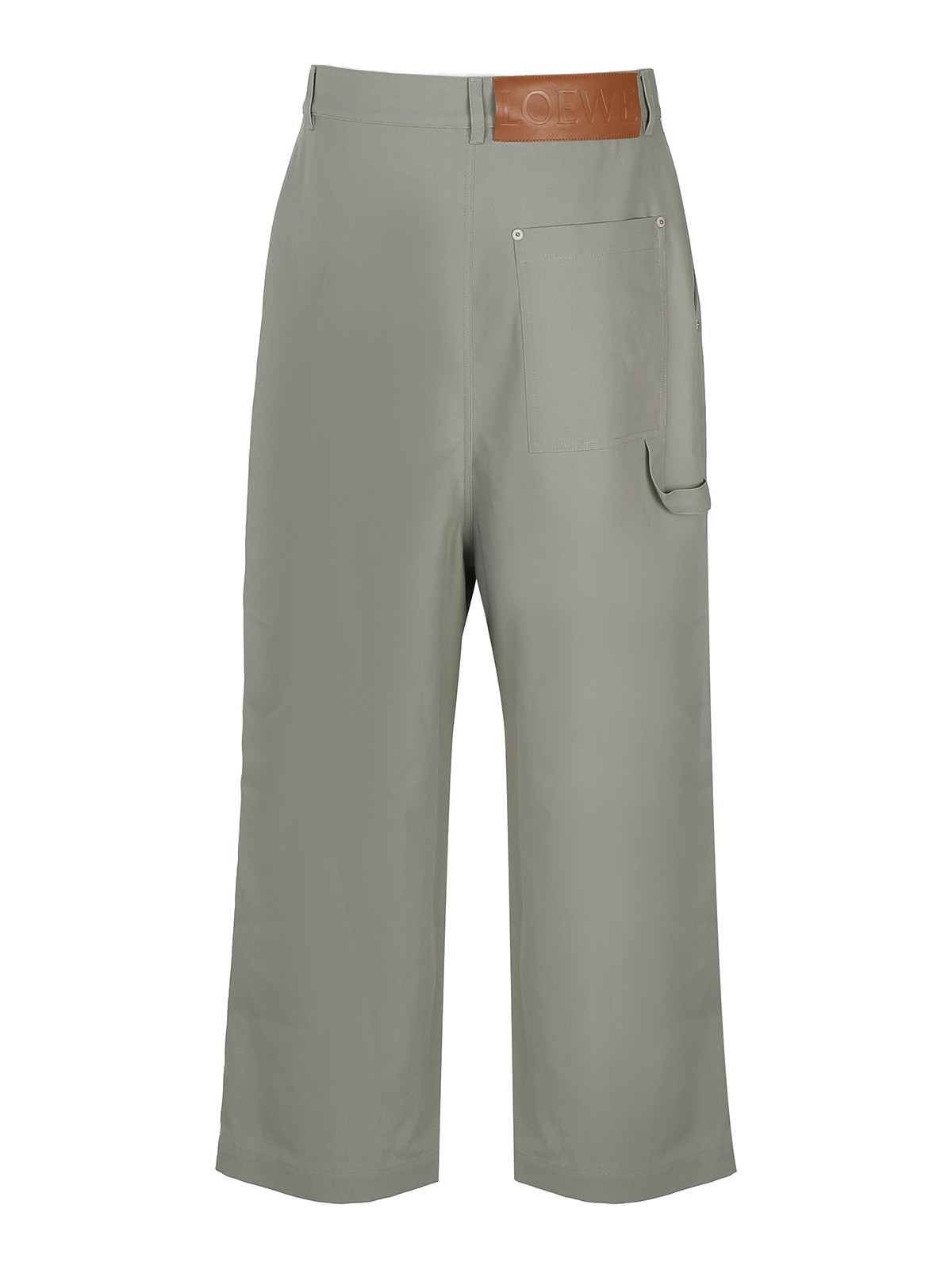 Shop Loewe Trousers With Front Darts In White