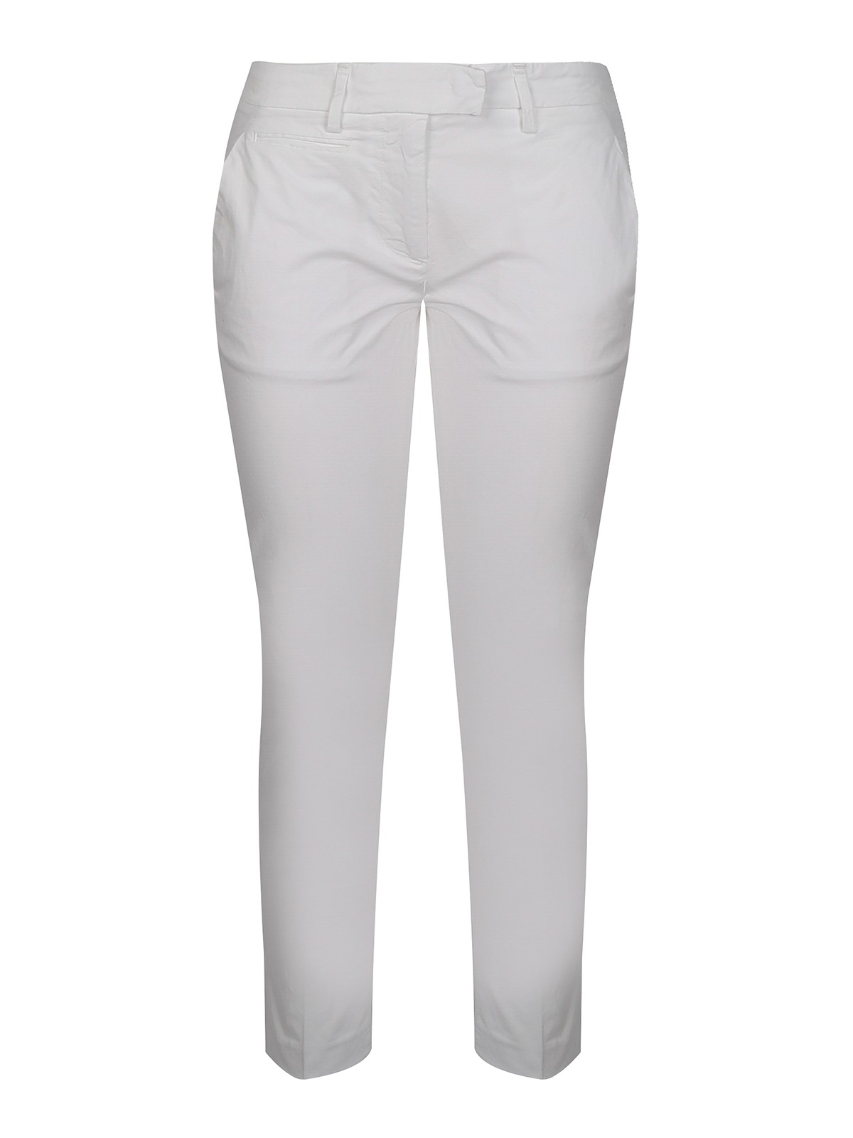 Dondup Skinny Trousers With Concealed Fastening In White