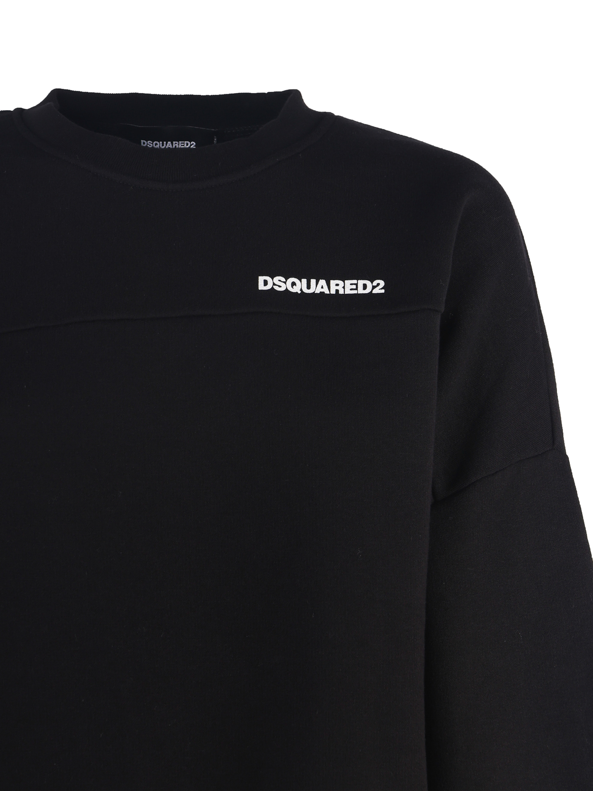 Shop Dsquared2 Cotton Round-neck Sweatshirt With Logo In Black