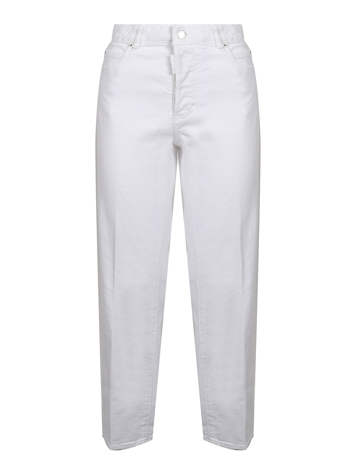 Dsquared2 Wide Leg Jeans With Logo In White