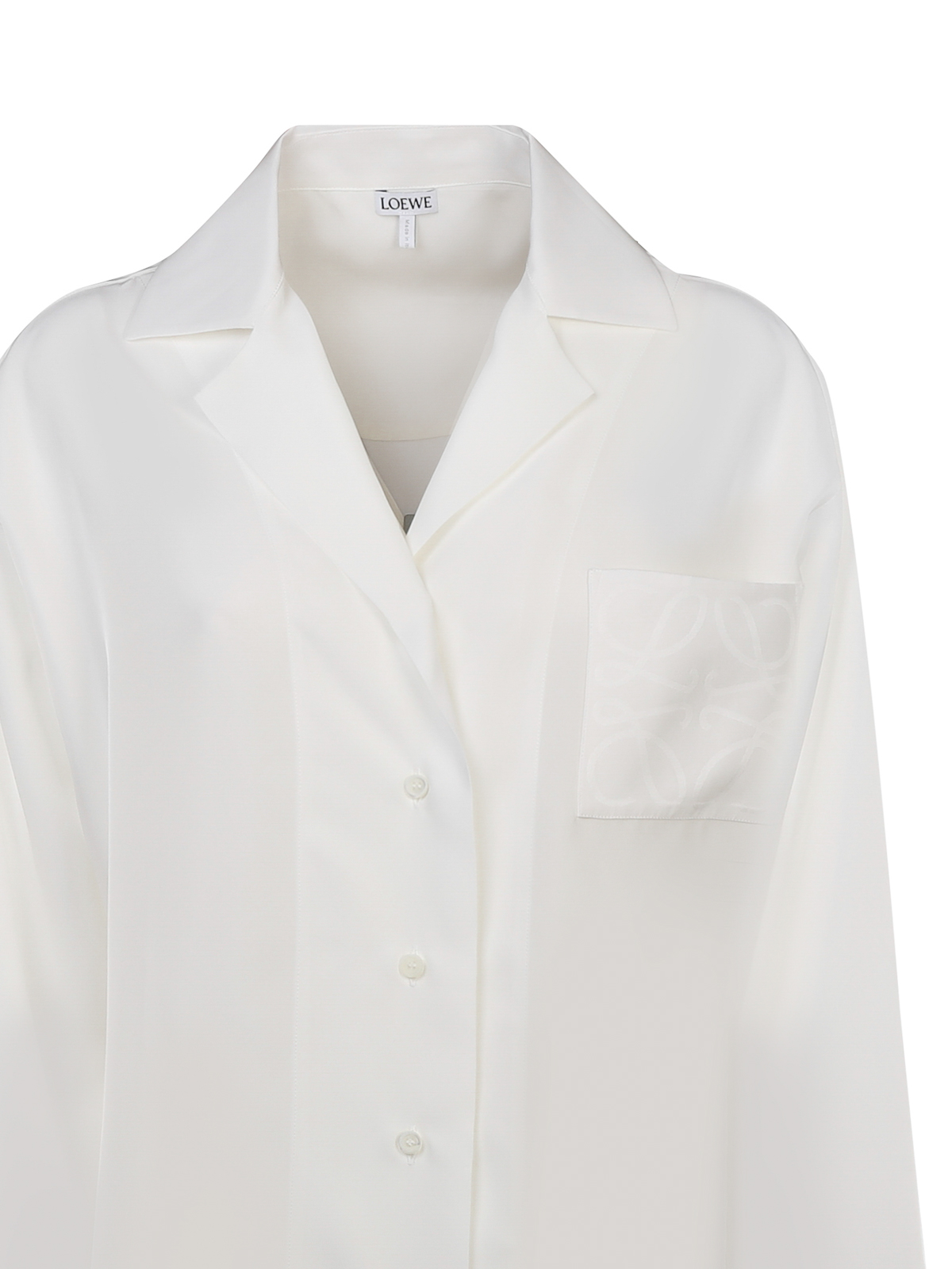【希少】 未使用 LOEWE （ロエベ）silk shirt Loewe Silk shirt with embroidered pocket | S359Y05X65ANAGRAM2110