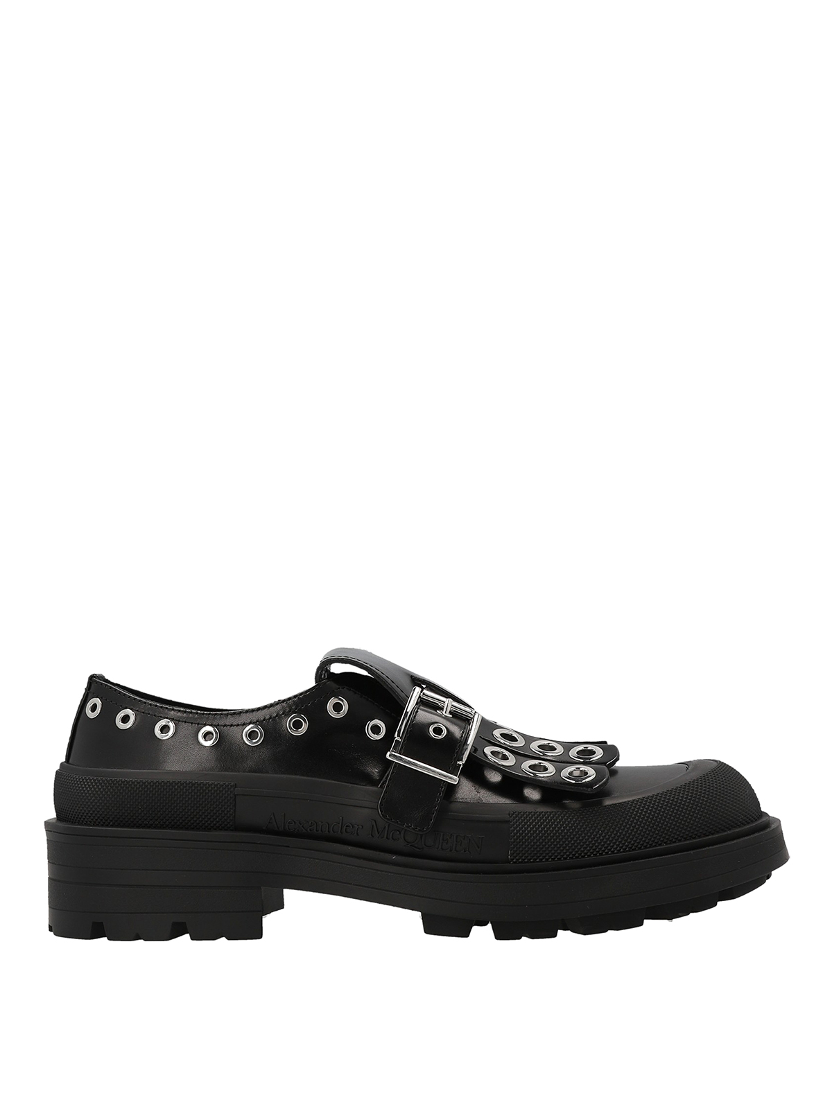 Shop Alexander Mcqueen Boxcar Loafers In Black