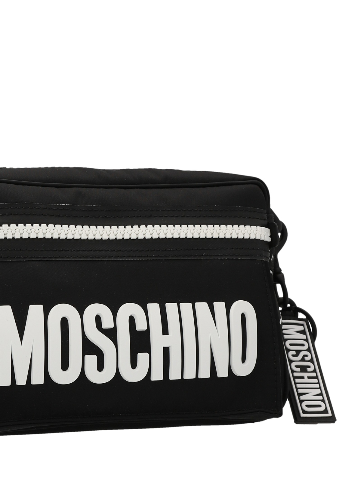 Shop Moschino Logo Belt Bag In Black
