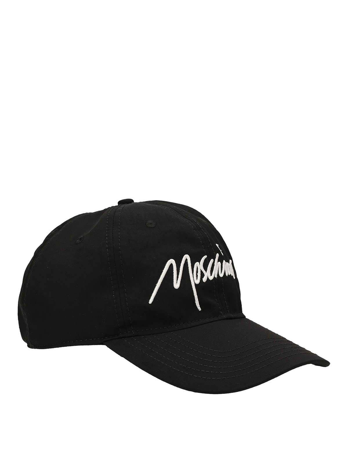 Moschino Logo embroidery cap Black Men 920182740555