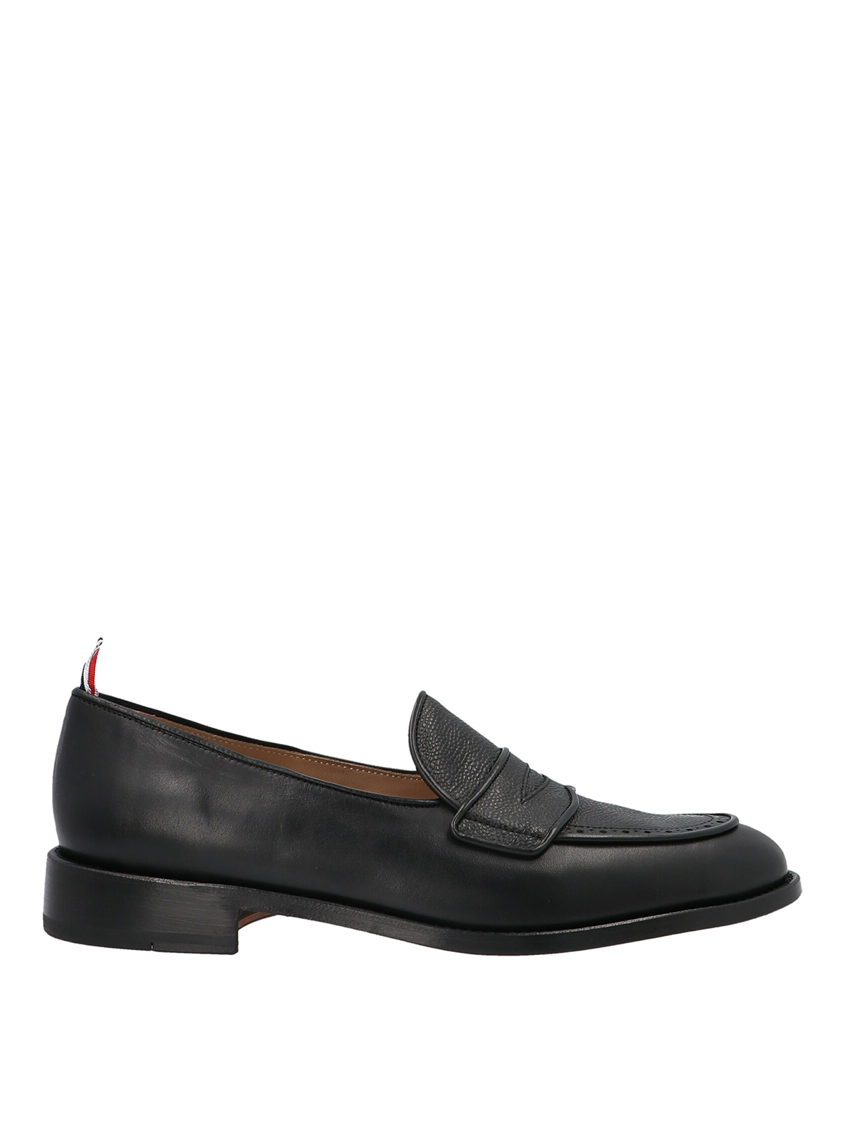Thom Browne Leather Loafers In Black