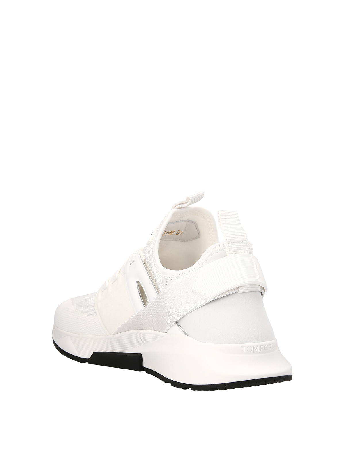 Shop Tom Ford Logo Techno Sneakers In Blanco