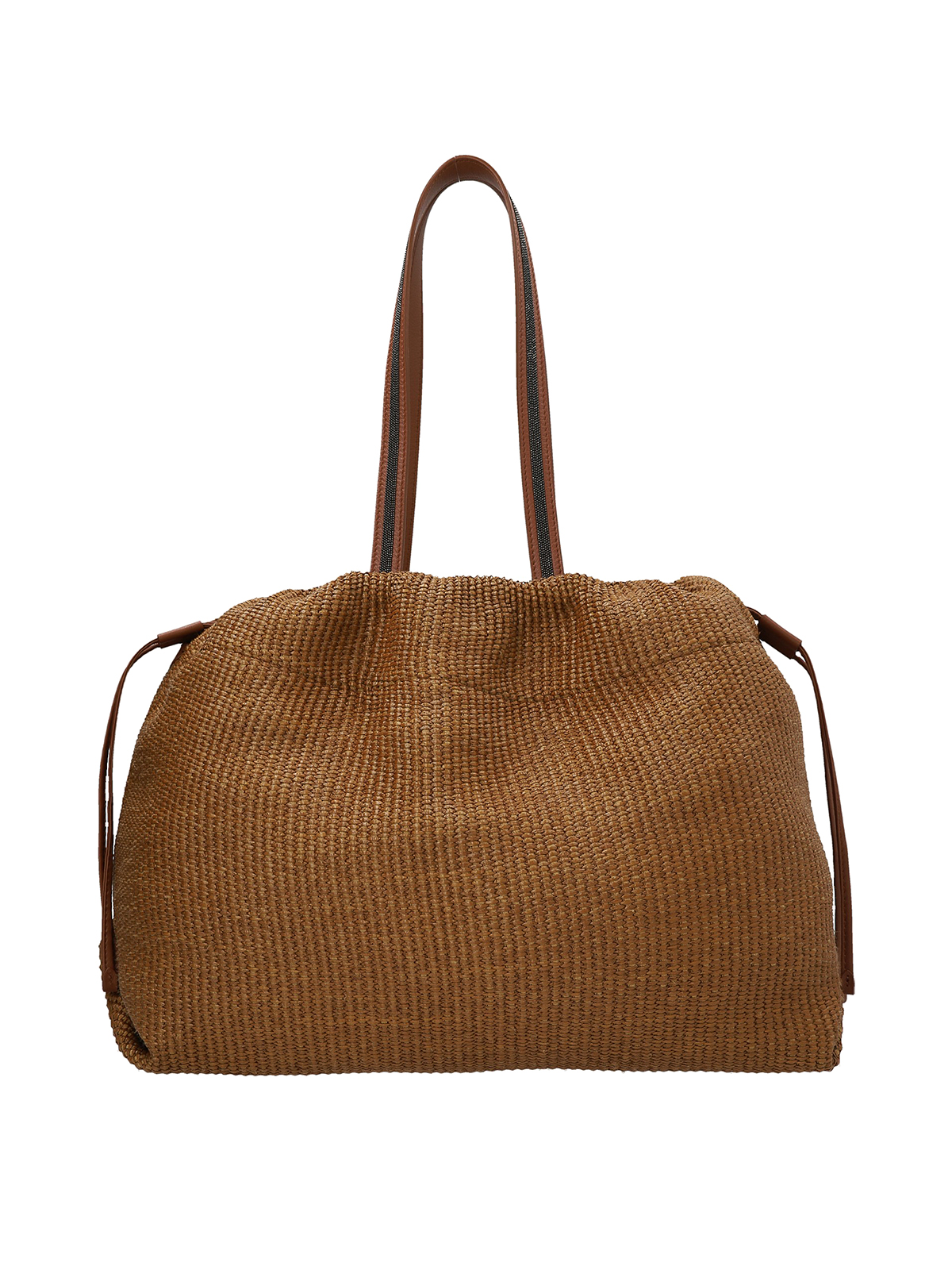 Drawstring Hobo Tote Brown Suede Tote Bag by Maison Margiela