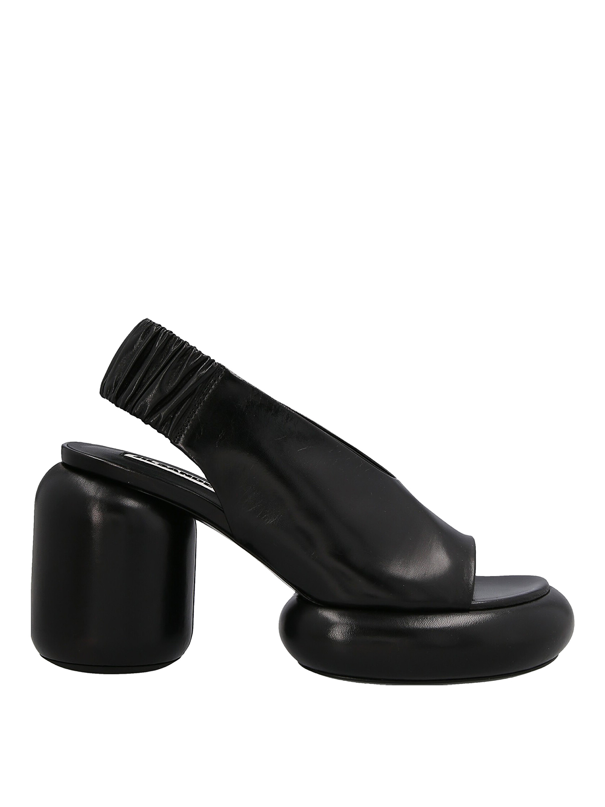Jil Sander Padded Heel Sandals In Black