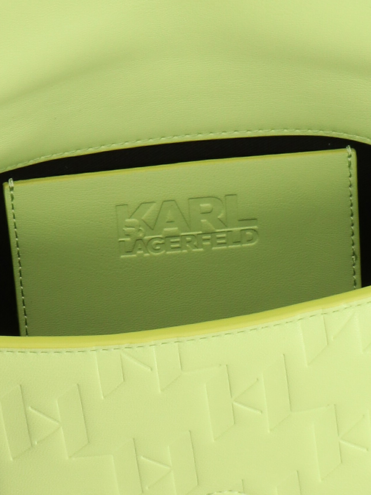 Shop Karl Lagerfeld K/swing Sm Baguette Handbag In Green