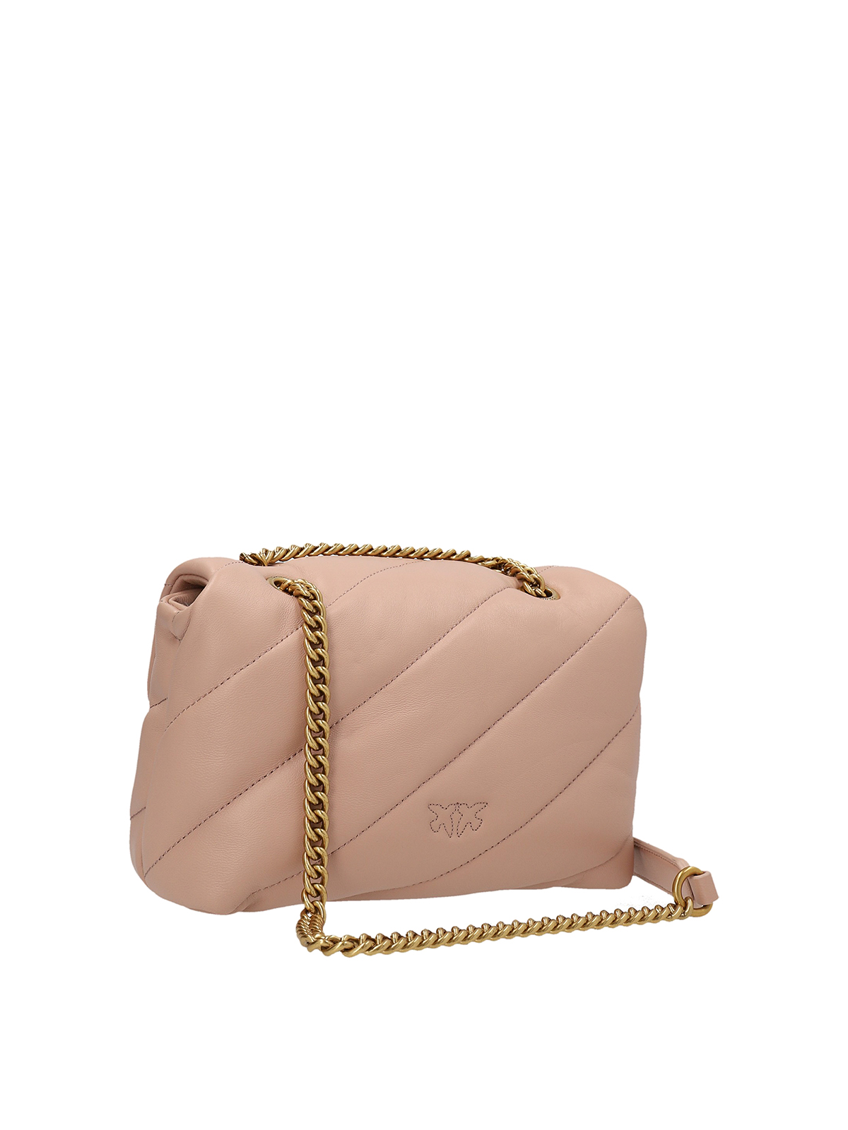 Shop Pinko Love Mini Puff Crossbody Bag In Rosado