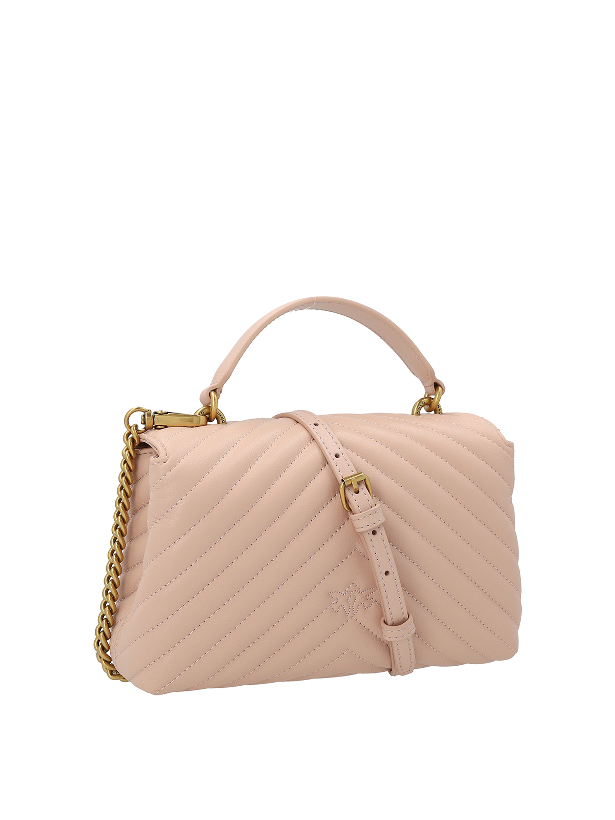 Shop Pinko Love Lady Puff Mini Classic Bag In Pink