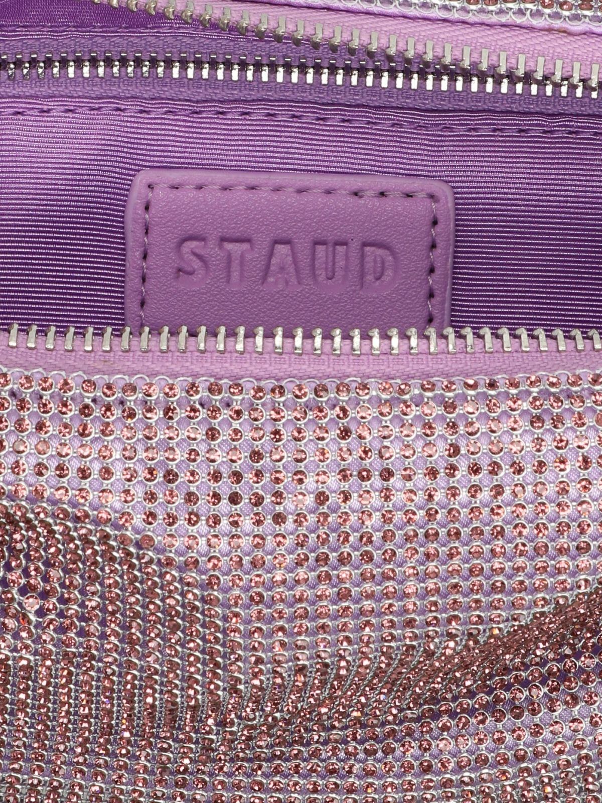 Shop Staud Pepper Crystal Handbag In Purple