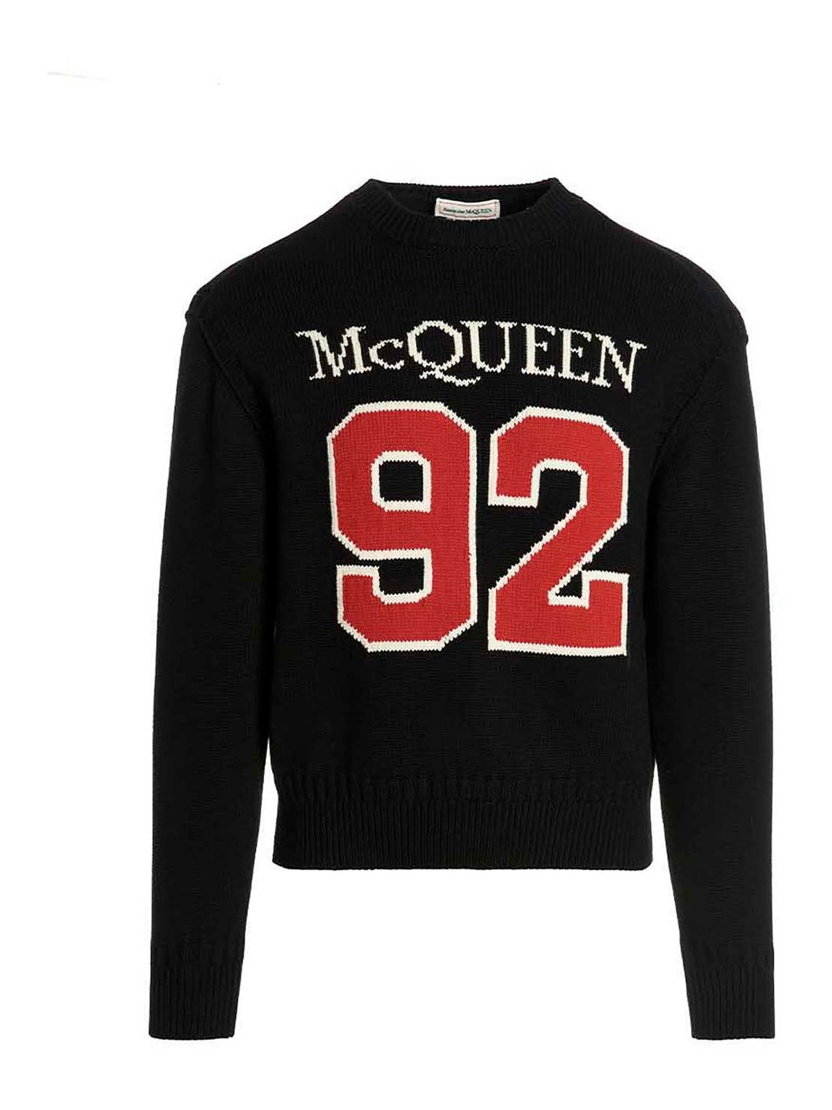 Shop Alexander Mcqueen Logo Sweater In Black