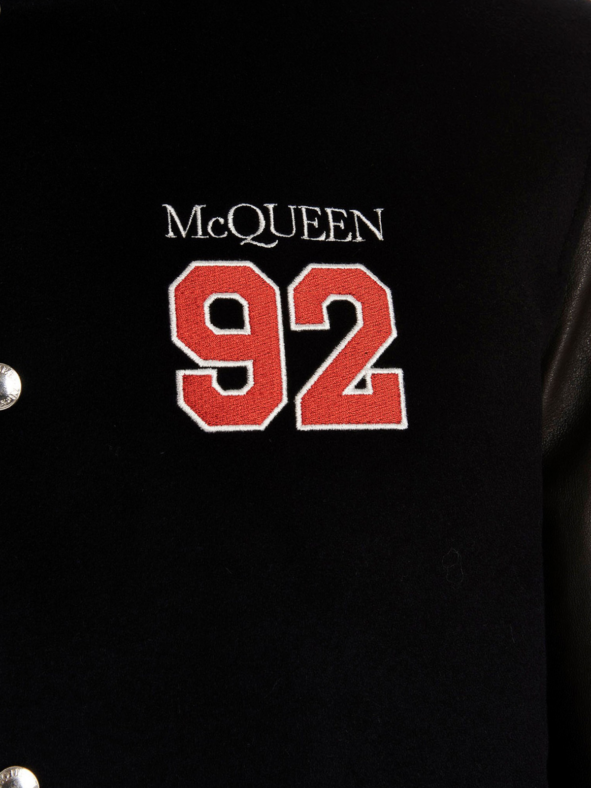 Alexander Mcqueen Logo embroidery bomber jacket