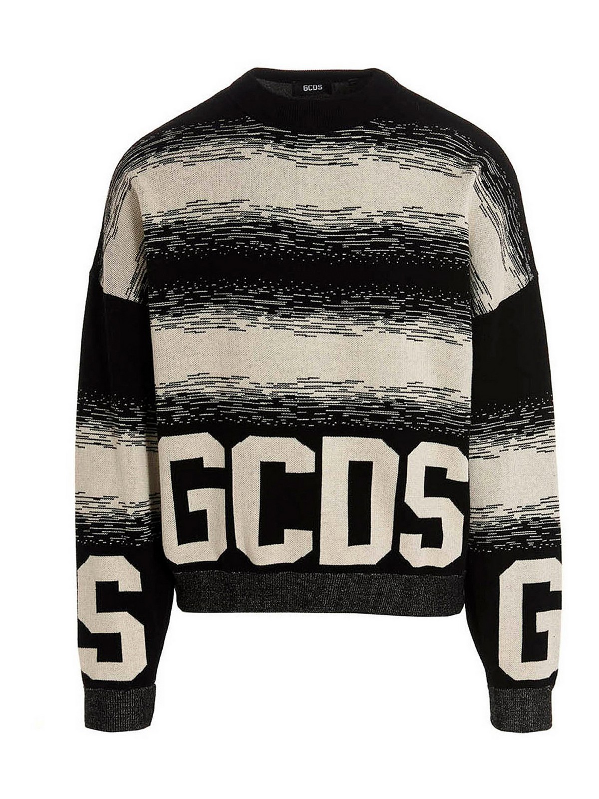 Shop Gcds Low Band Degrad Sweater In Black