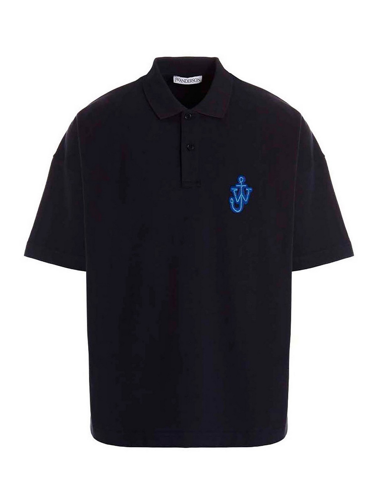 Jw Anderson Anchor Polo Shirt In Blue