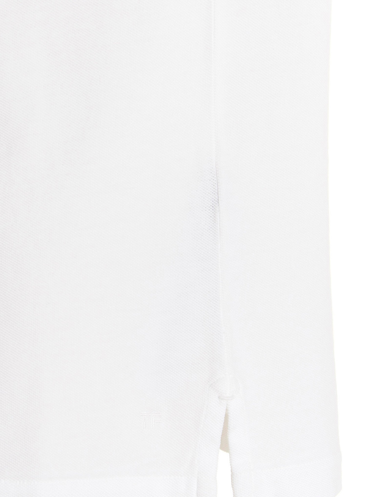 Shop Tom Ford Piqu Cotton Polo Shirt In White