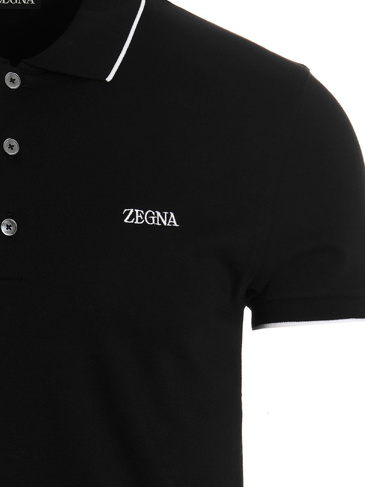 Shop Zegna Polo - Negro In Black