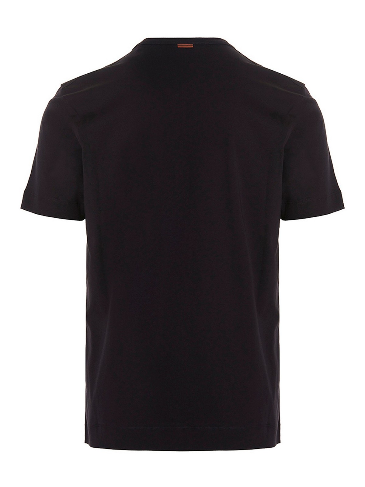 Shop Zegna Logo Embroidery T-shirt In Blue