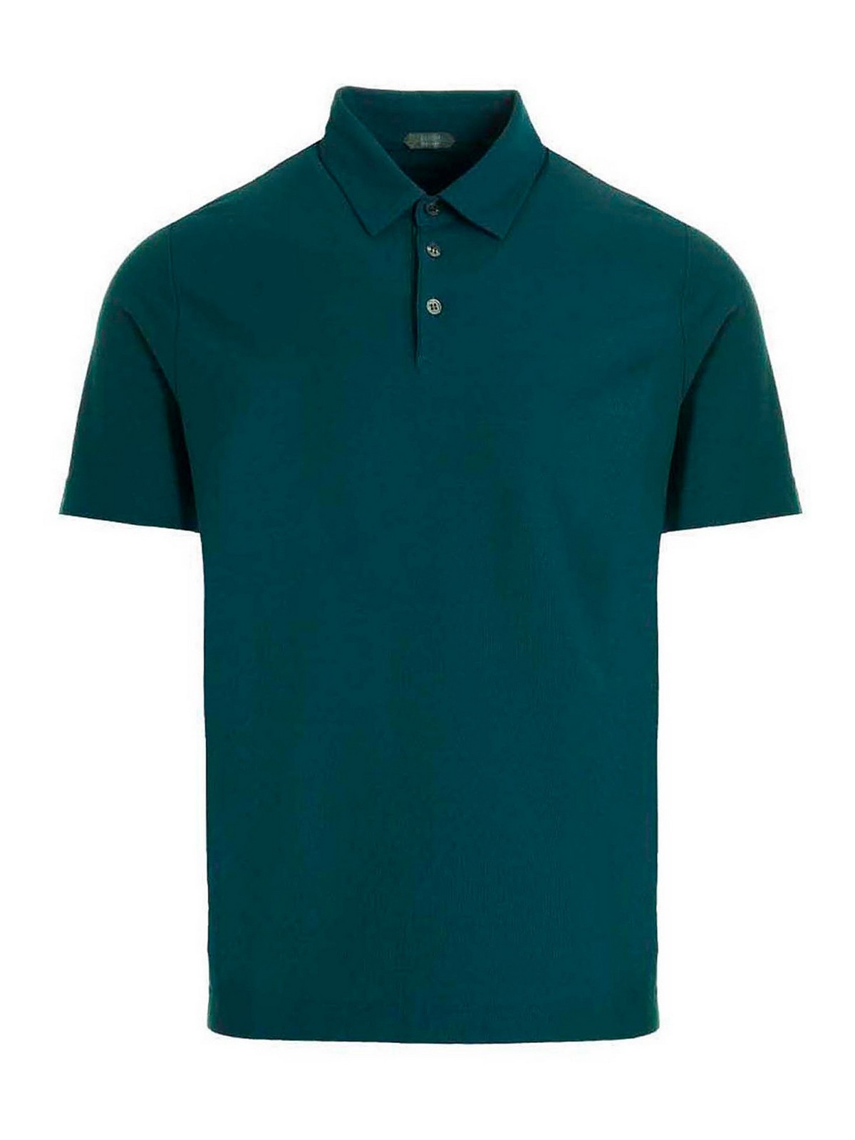 Zanone Ice Cotton Polo Shirt In Green