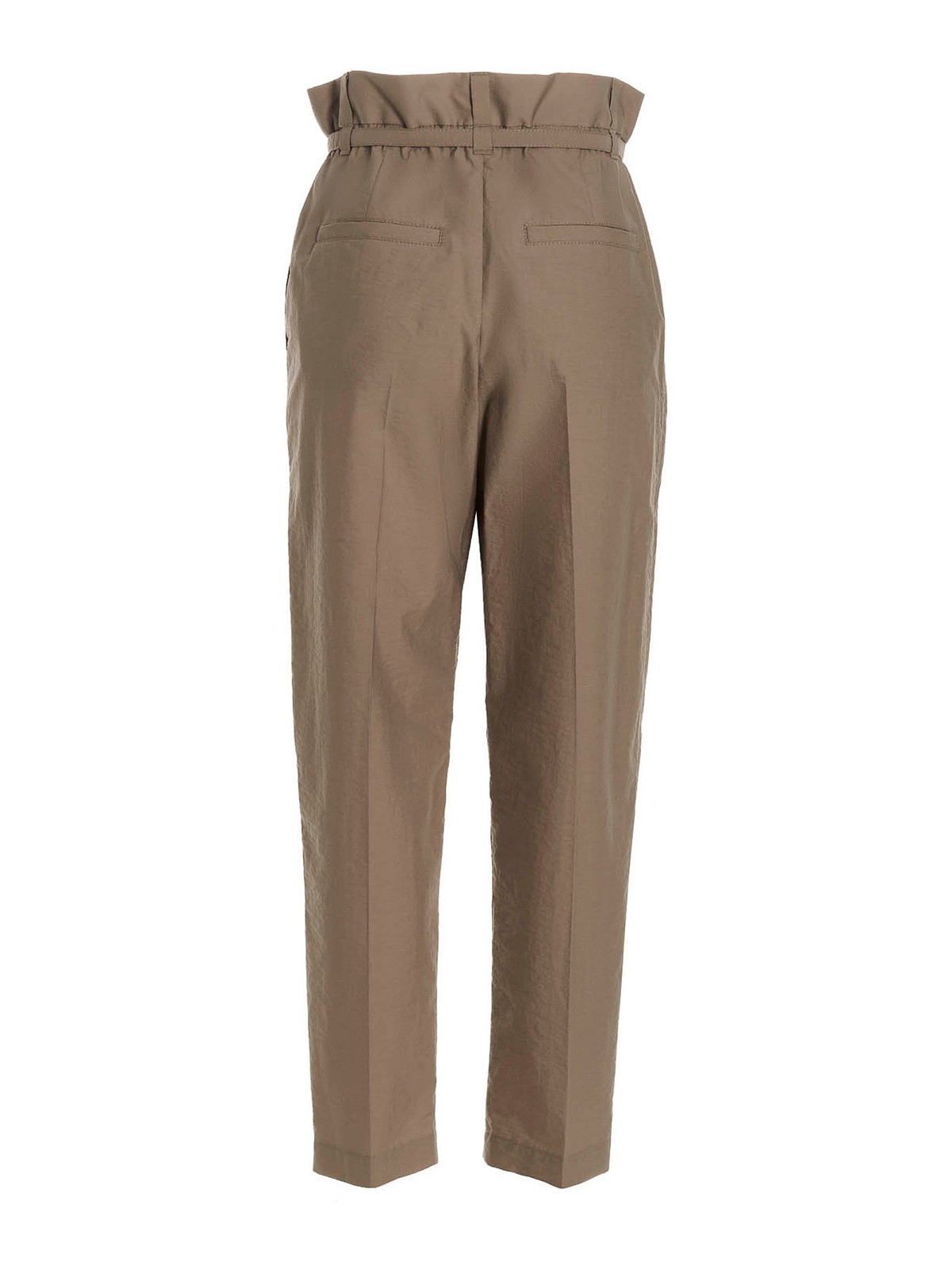 Shop Brunello Cucinelli Techno Cotton Pants In Beige