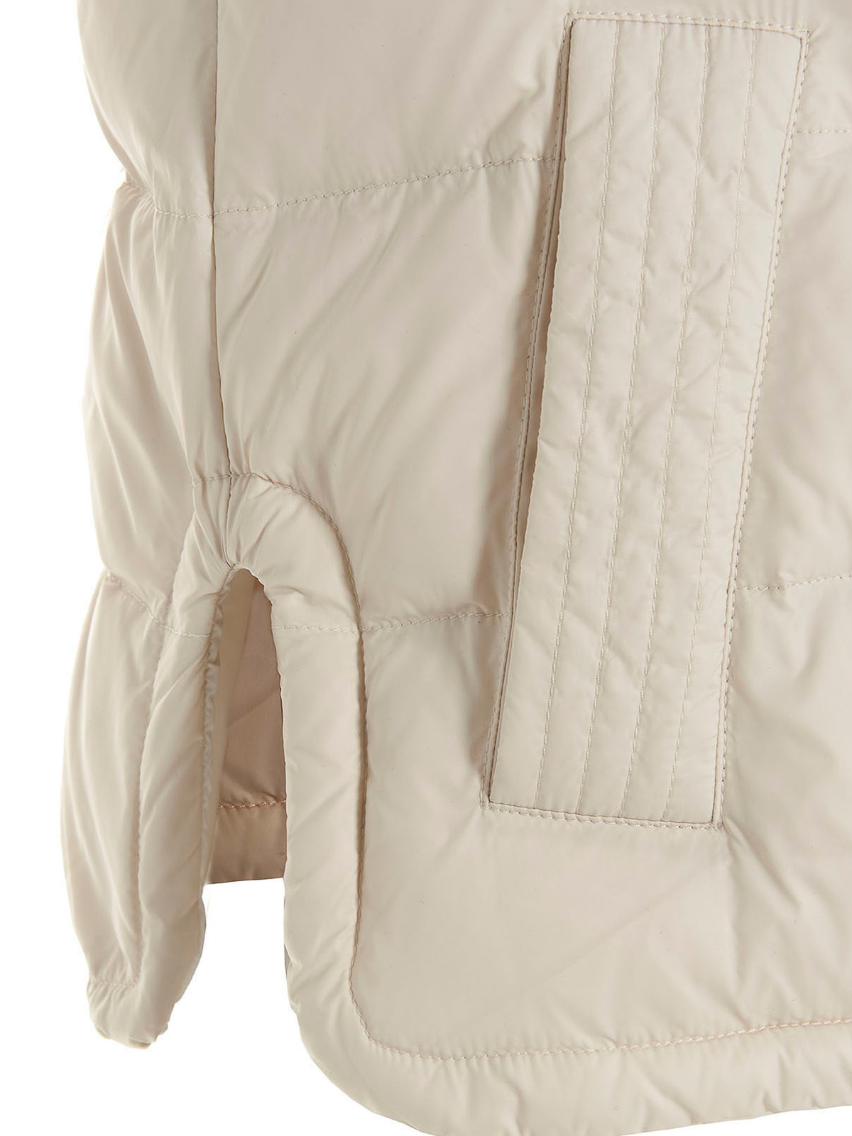 Shop Brunello Cucinelli Padded Hooded Vest In Blanco