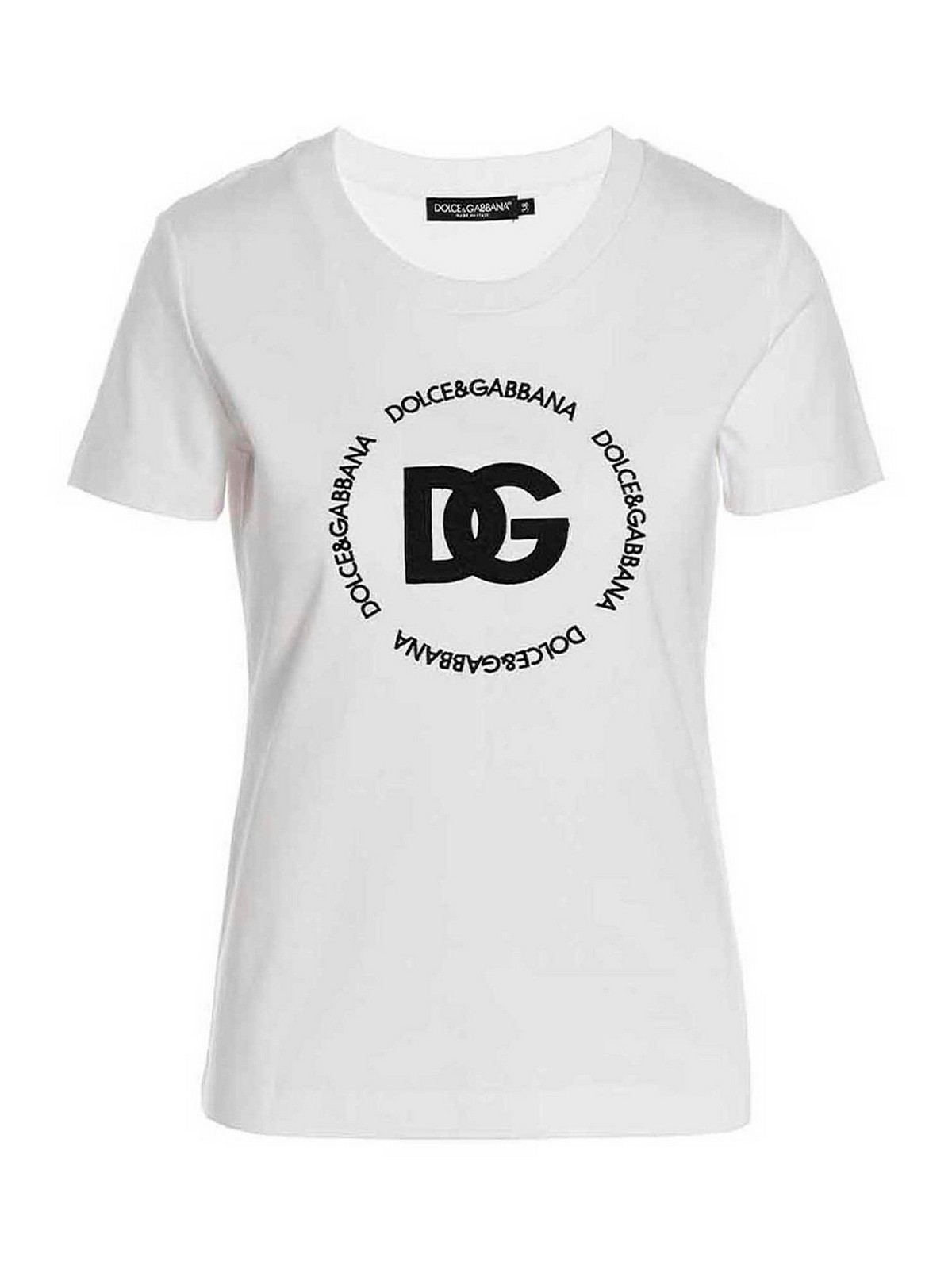 Dolce & Gabbana White Cotton T-shirt In White
