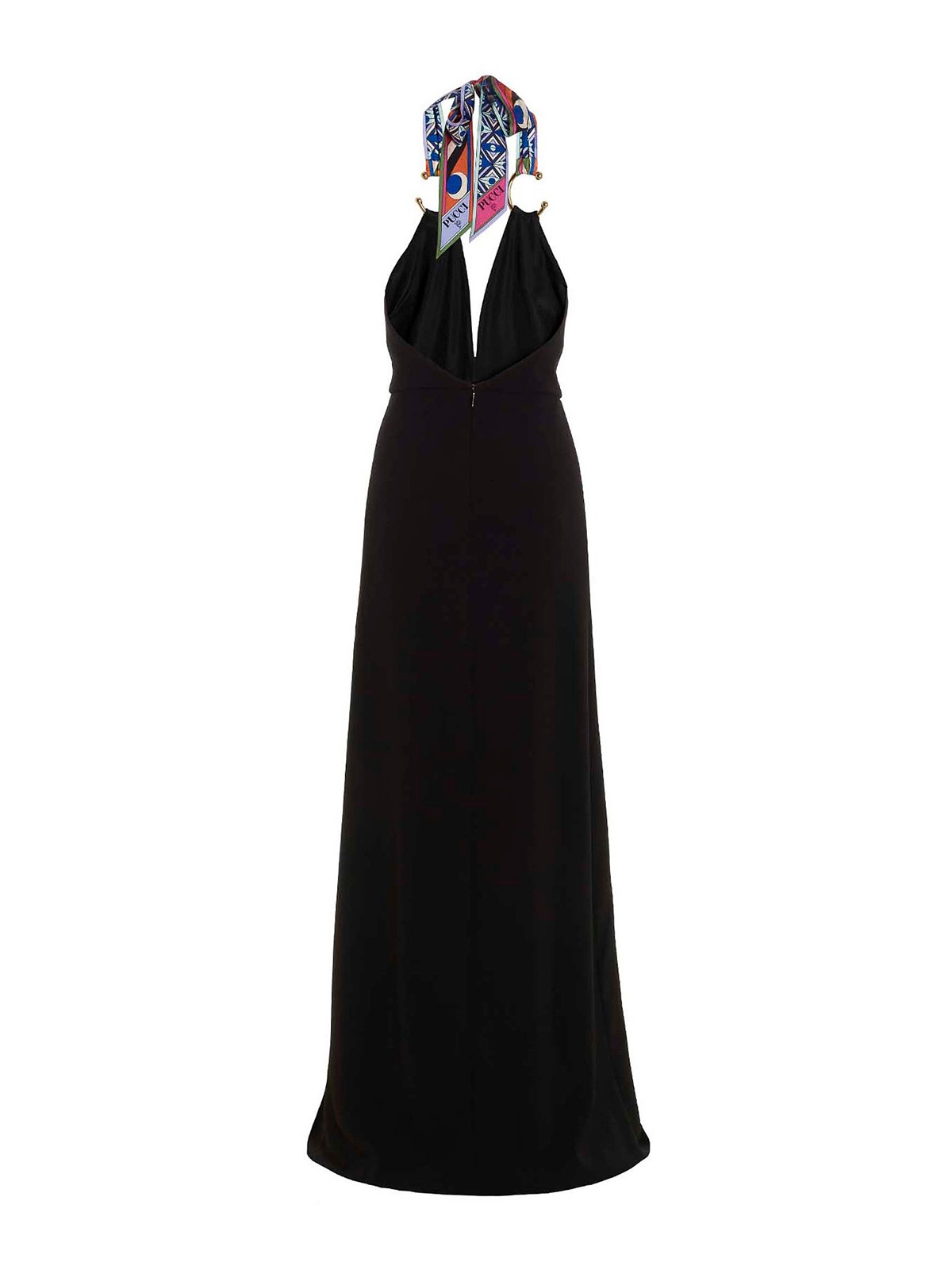fitted lace wedding dress 1970's Emilio Pucci Blue Psychedelic Print Silk Billow-Sleeve Maxi Dress