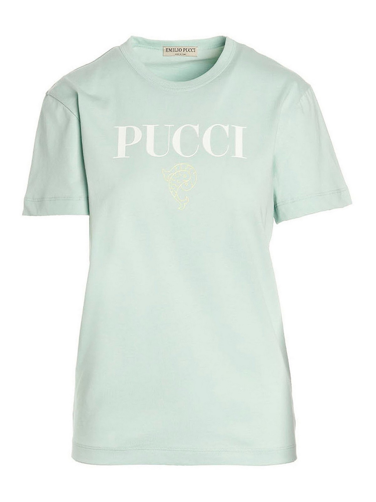 Emilio Pucci White Printed Logo T-Shirt Emilio Pucci