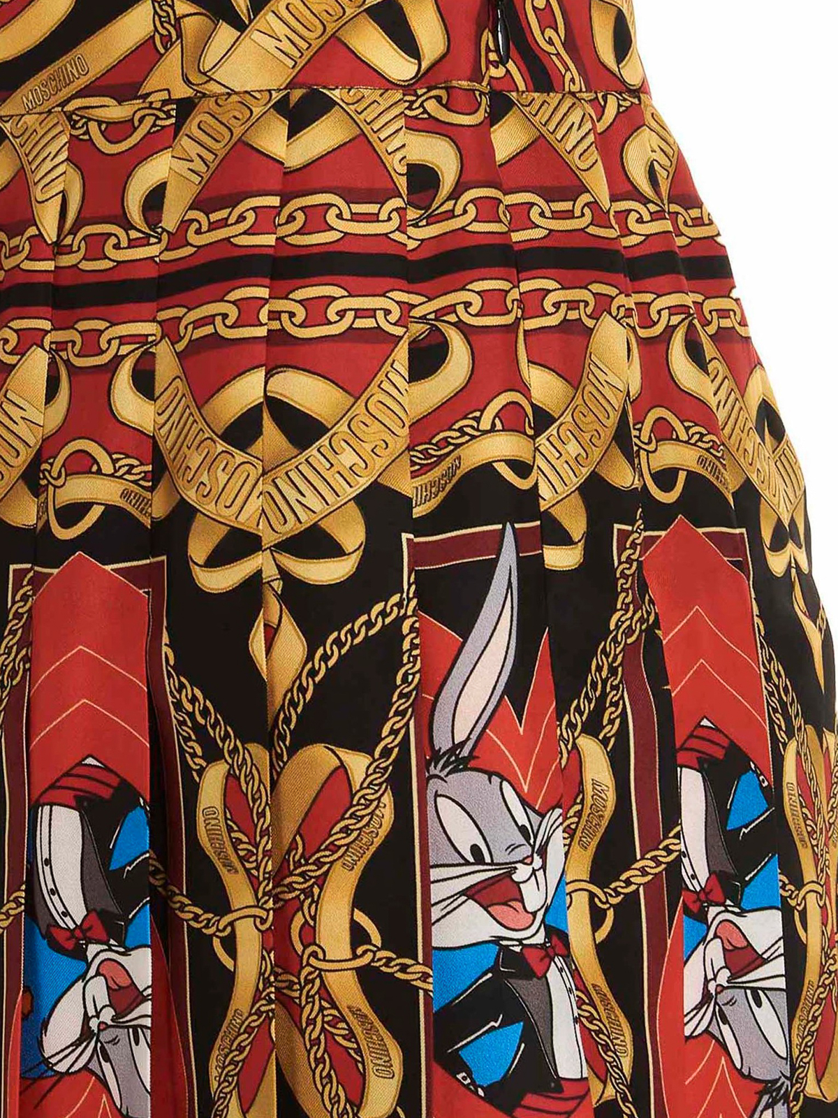 Shop Moschino Bugs Bunny Skirt In Multicolour