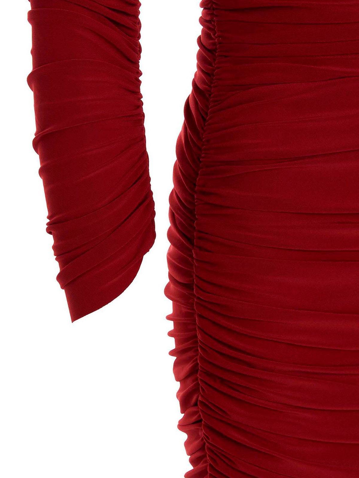 knee length dresses for ladies Norma Kamali Tara Shirred Front Fishtail Gown main image 0