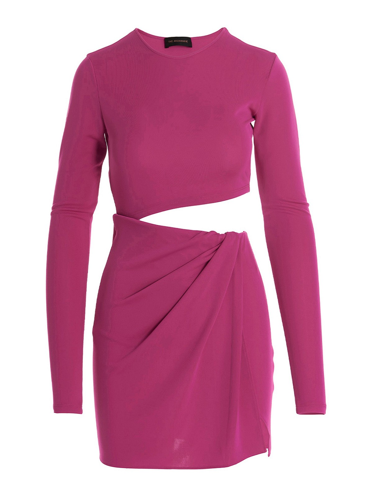 The Andamane Gia Cutout Stretch Jersey Mini Dress In Fuchsia