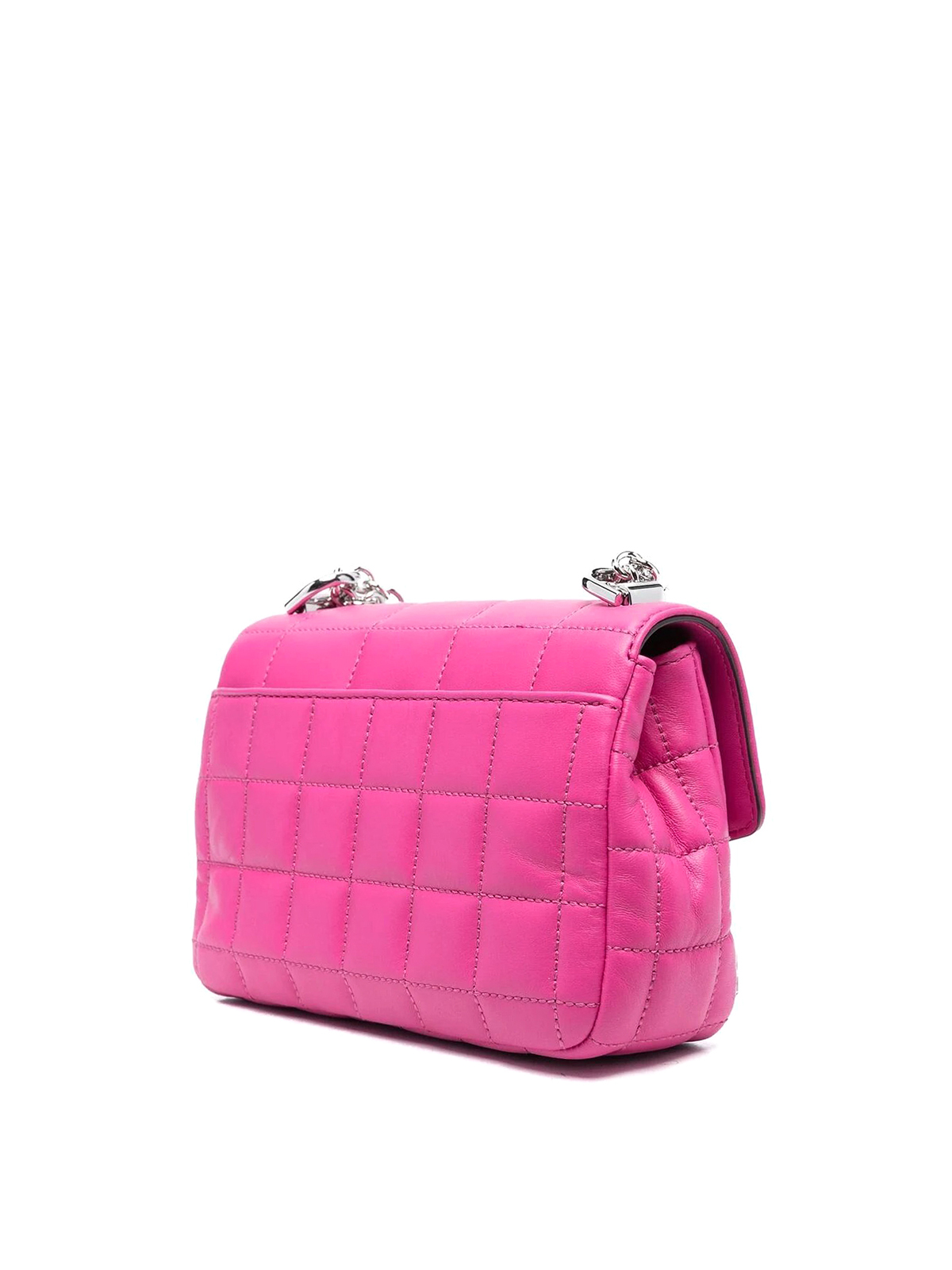 Shop Michael Kors Soho Quilted Bag With Chain Strap In Pink