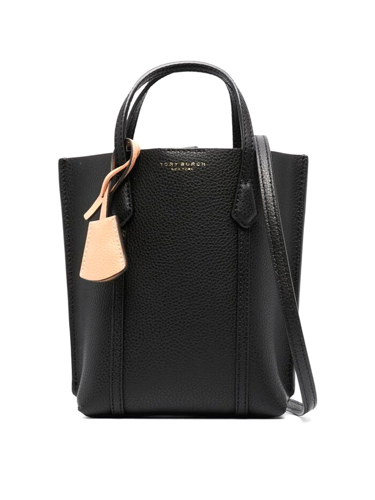 Tory Burch Perry Mini Tote With Magnetic Closure In Black