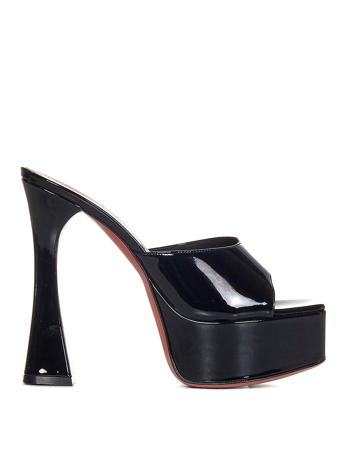 Amina Muaddi Gloss finished sandal Black DALIDASANDALSBLACK