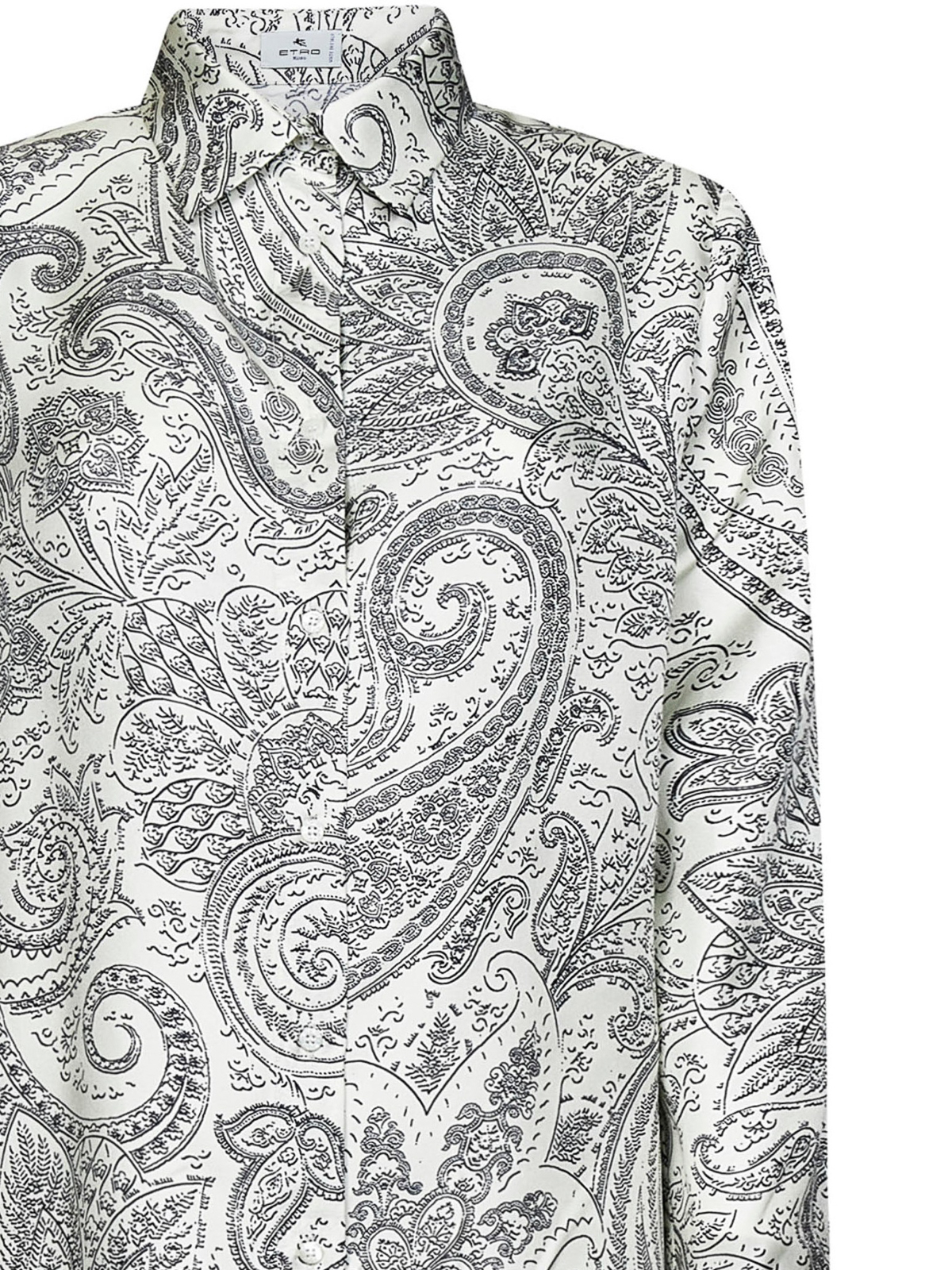 Shop Etro All Over Paisley Top In Grey