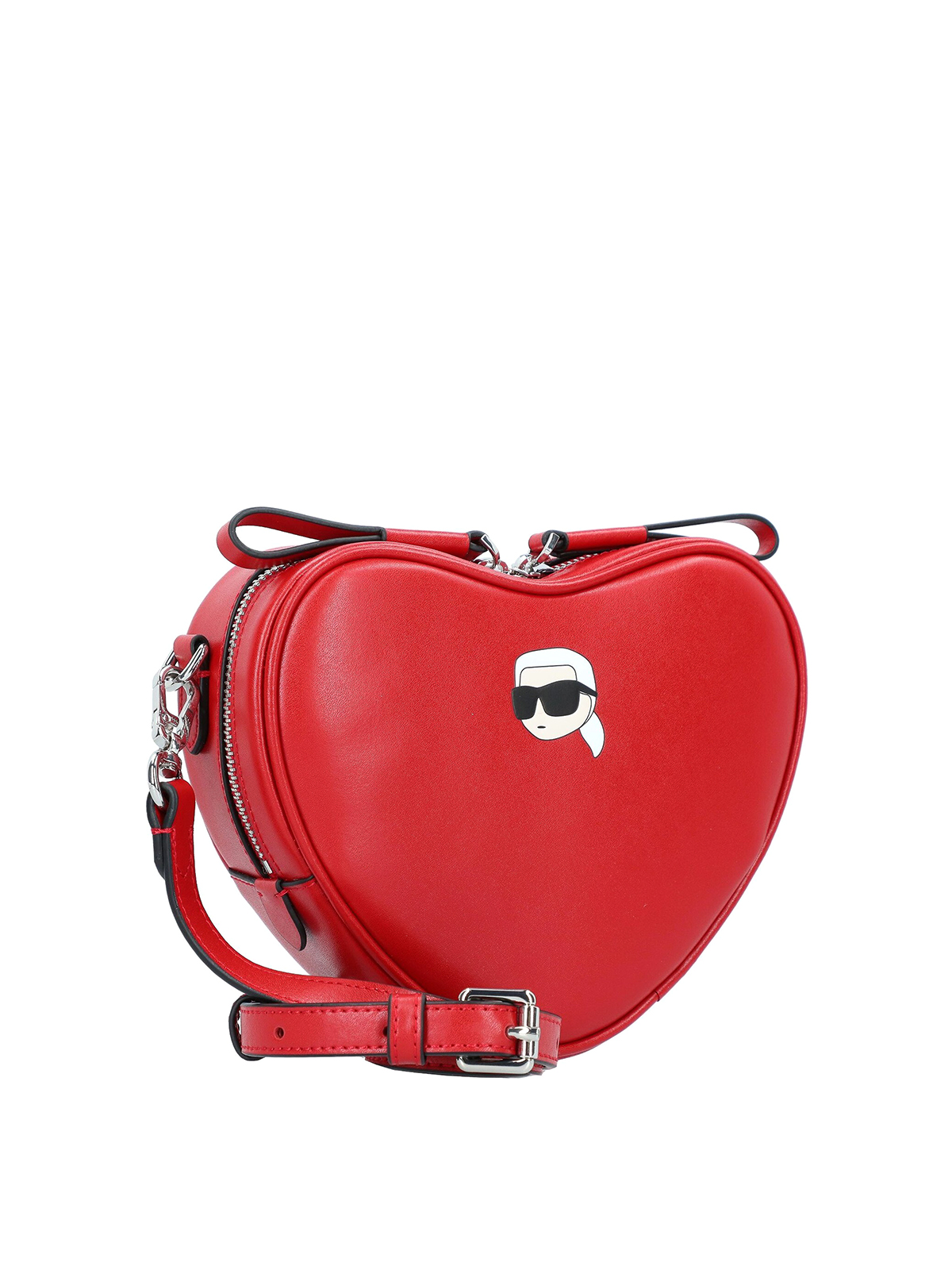 Vivienne Westwood Victoria New Heart Shoulder Bag In Burgundy In Red