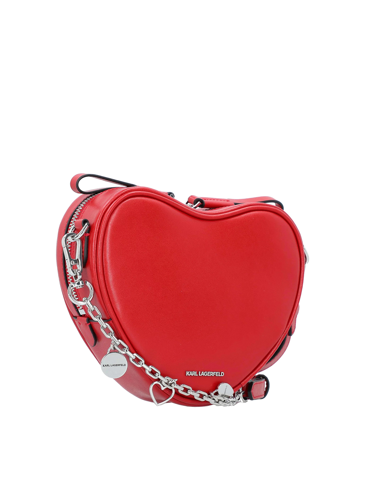 Vivienne Westwood Victoria New Heart Shoulder Bag In Burgundy In Red