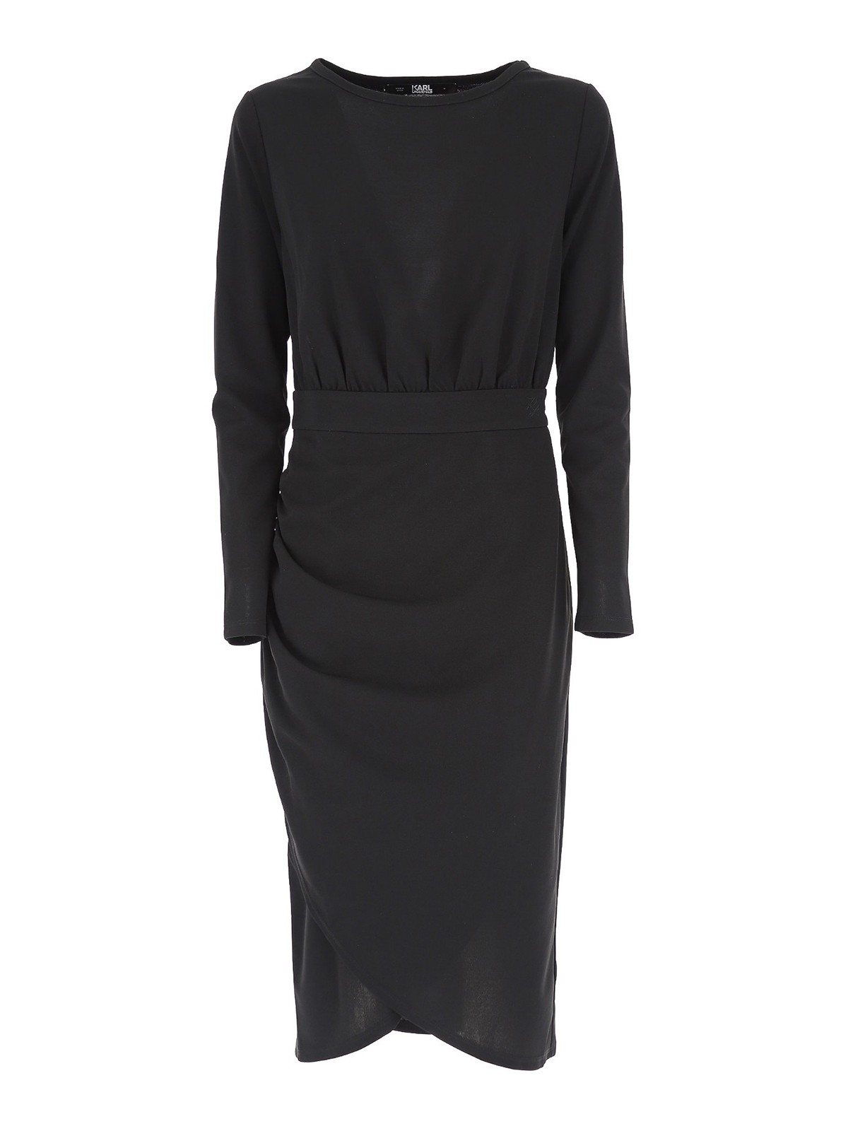 Karl Lagerfeld Long Sleeve Dress In Black