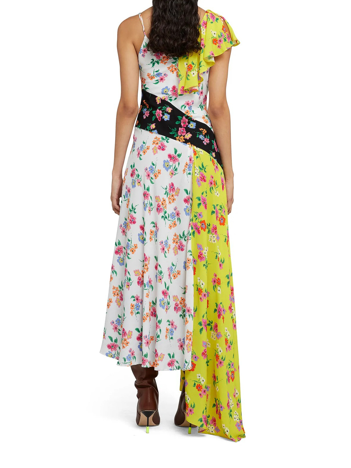 Shop Msgm Floral Dress In Multicolour