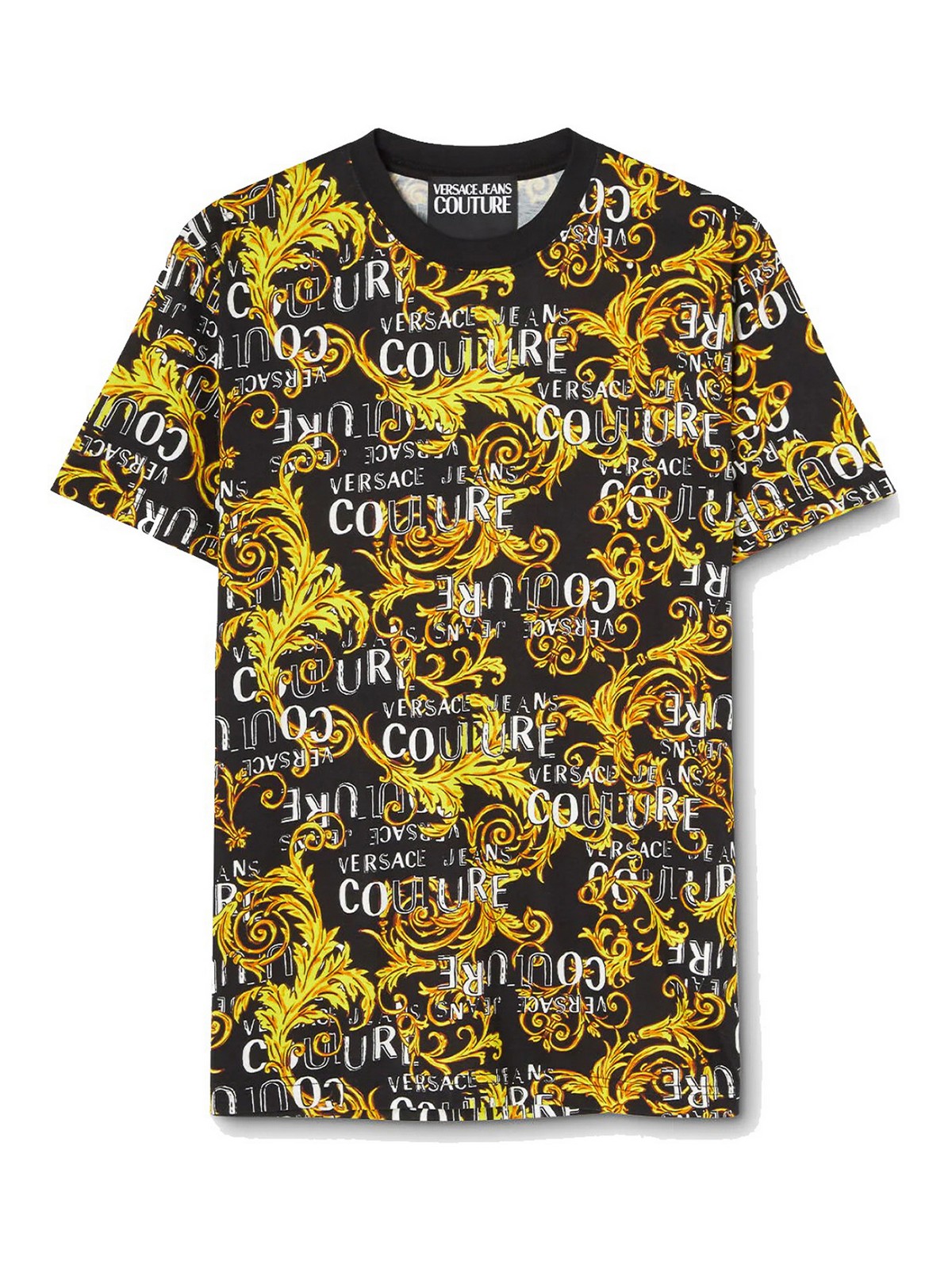 Versace Jeans Couture Baroque T-shirt In Black