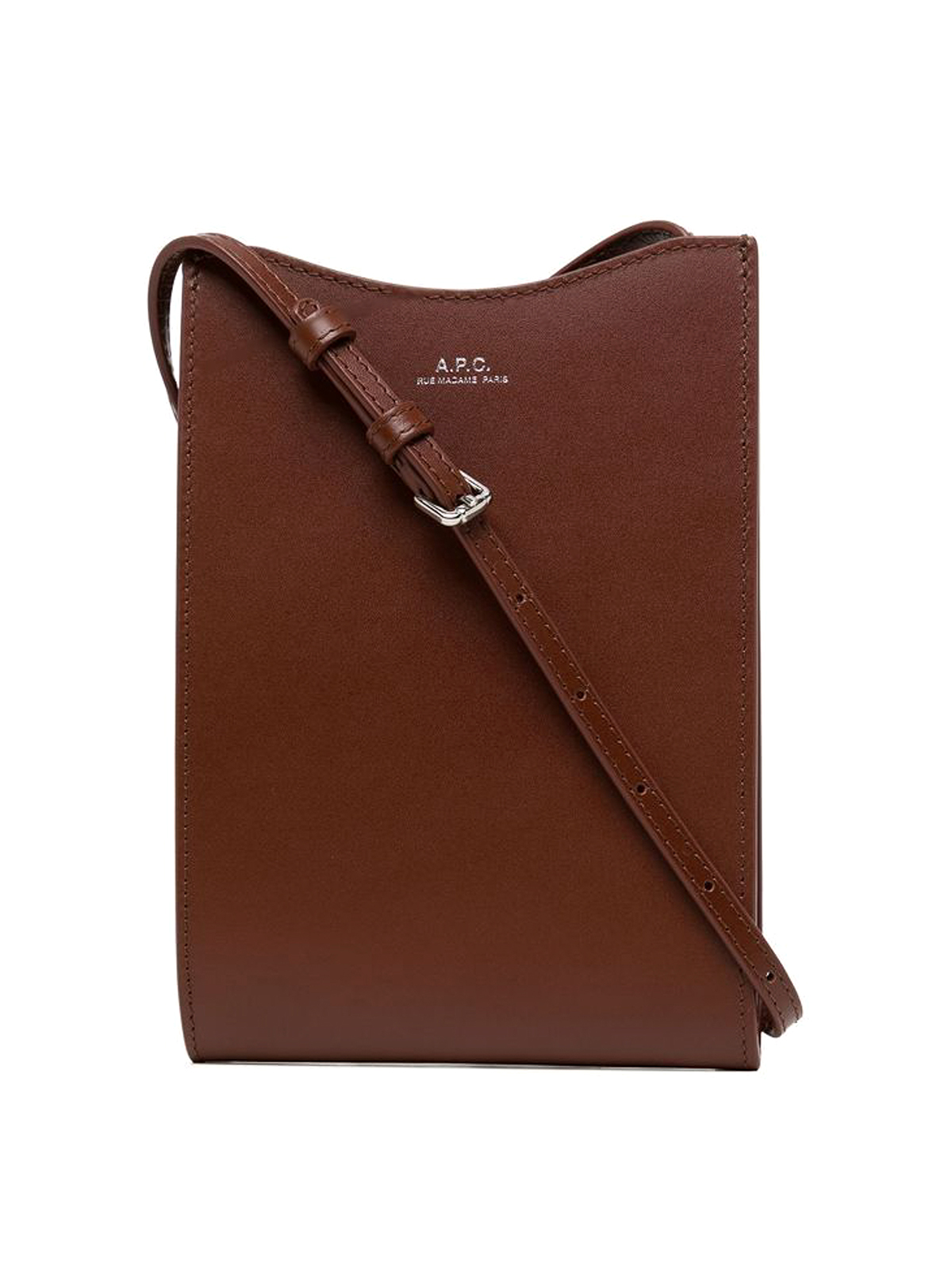 Apc Jamie Noisette Leather Bag In Brown