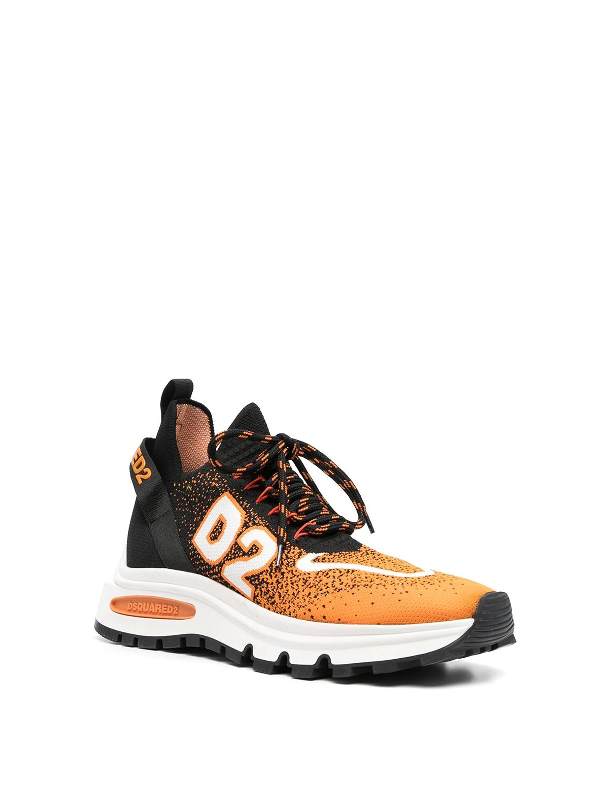 Shop Dsquared2 Knit-upper Sneakers In Orange