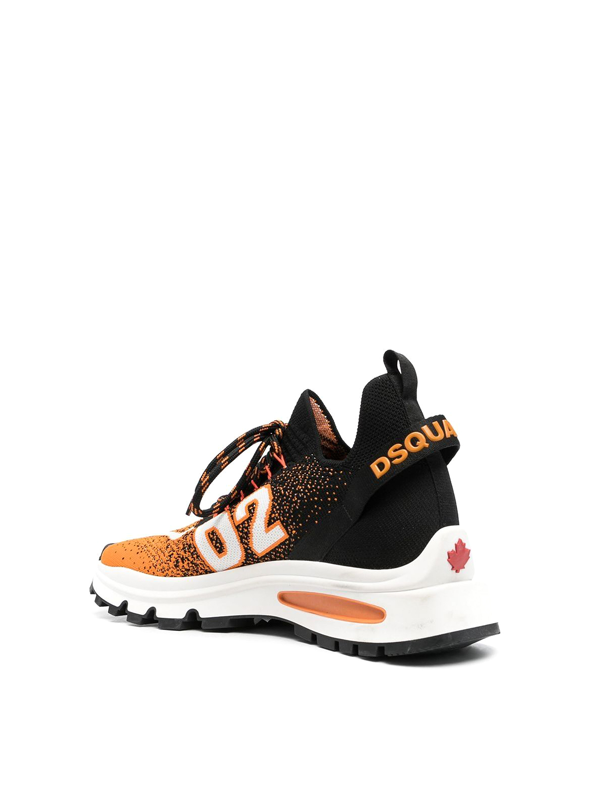 Shop Dsquared2 Knit-upper Sneakers In Orange