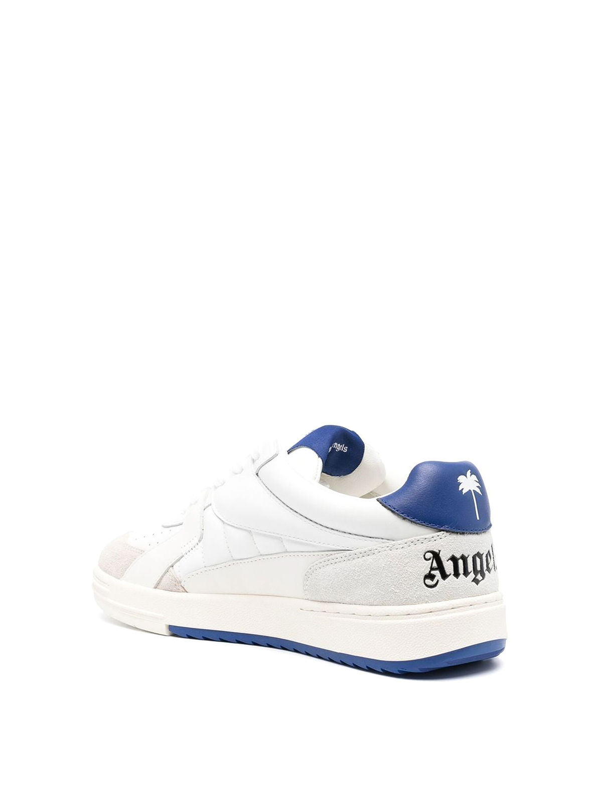 Shop Palm Angels Palm University Low-top Leather Sneakers In Blue