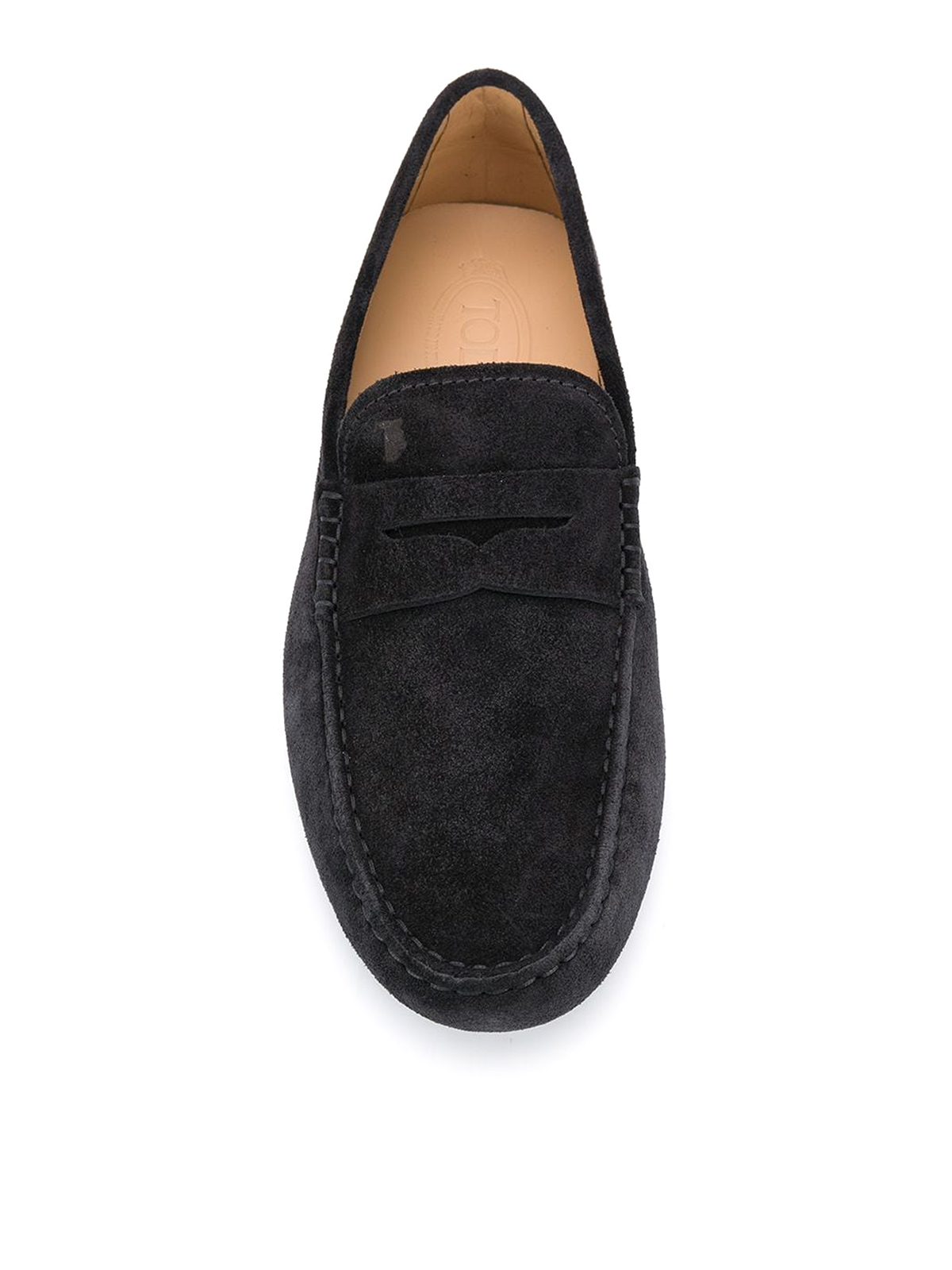 Shop Tod's Suede-leather Blend Gommino Driving In Negro