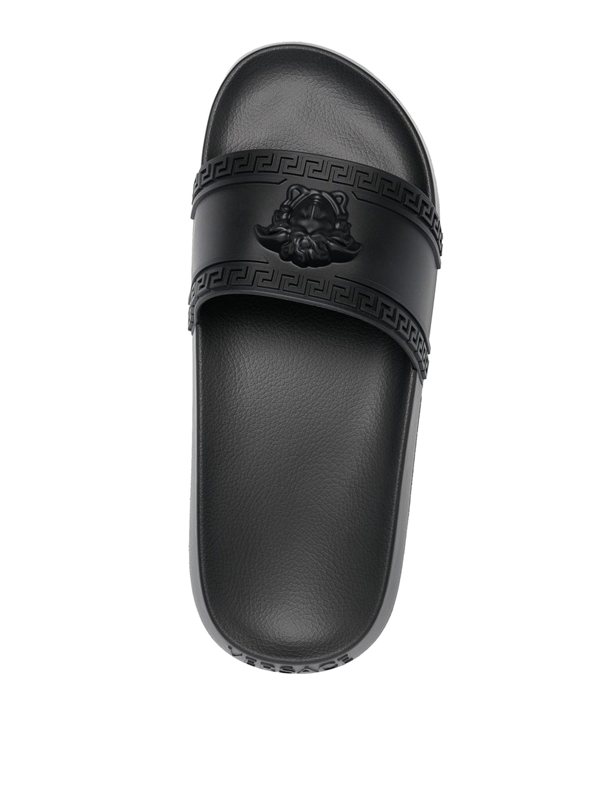 Shop Versace Medusa-plaque Sandals In Black