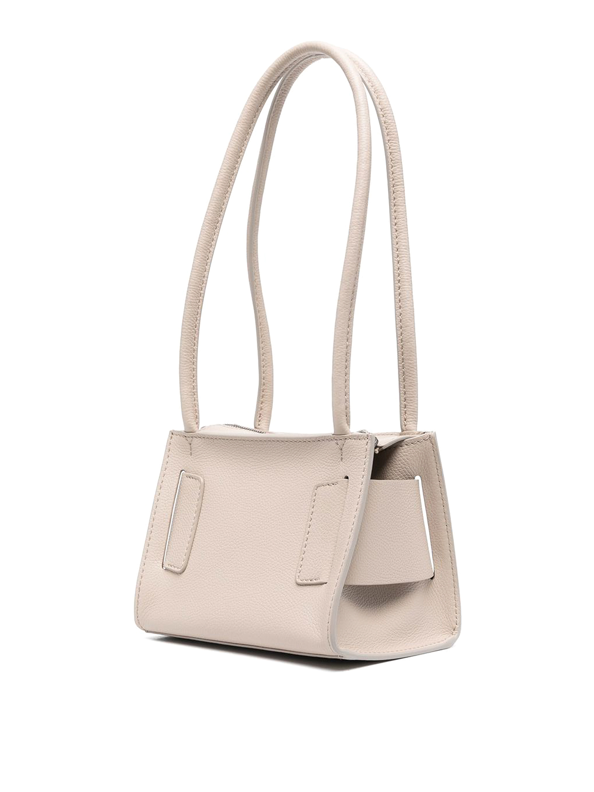 Shop Boyy Leather Bow Detailed Bag In Light Beige